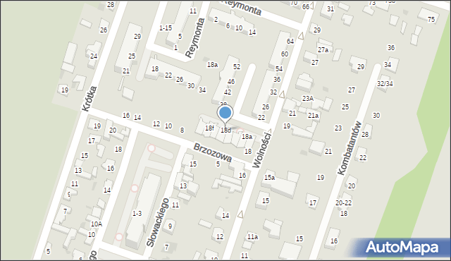 Aleksandrów Łódzki, Wolności, 18d, mapa Aleksandrów Łódzki