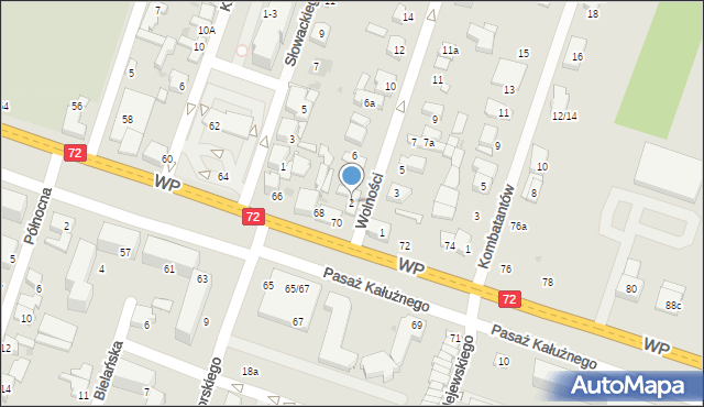 Aleksandrów Łódzki, Wolności, 2, mapa Aleksandrów Łódzki