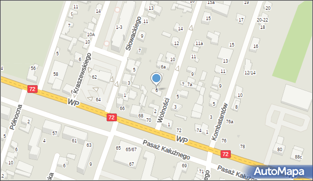 Aleksandrów Łódzki, Wolności, 6, mapa Aleksandrów Łódzki