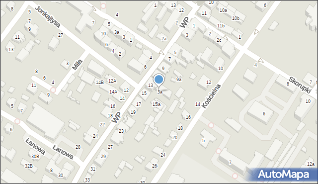 Augustów, Wojska Polskiego, 13a, mapa Augustów