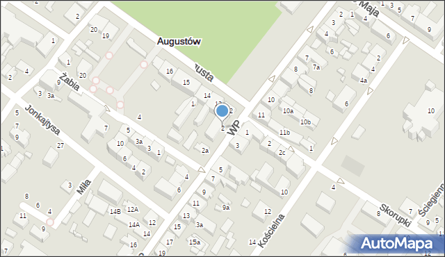 Augustów, Wojska Polskiego, 2, mapa Augustów