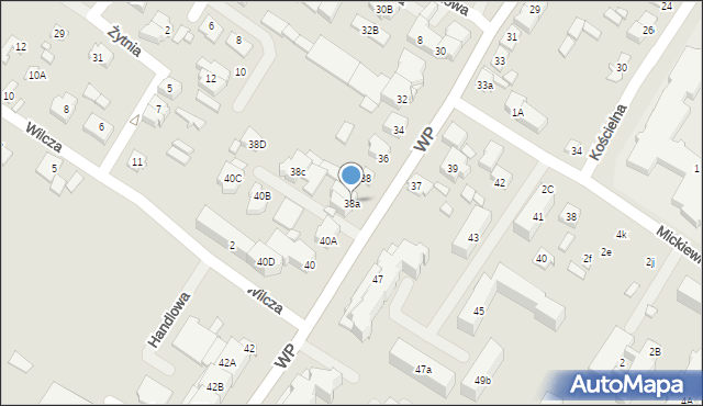 Augustów, Wojska Polskiego, 38a, mapa Augustów