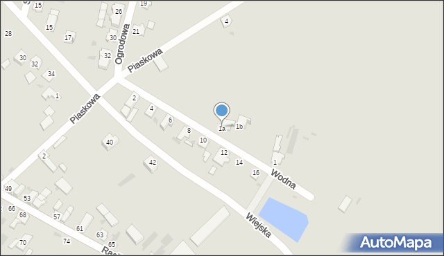 Baborów, Wodna, 1a, mapa Baborów