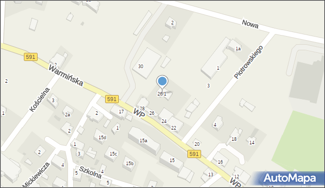 Barciany, Wojska Polskiego, 26/1, mapa Barciany