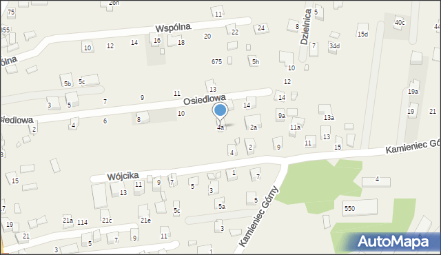 Barcice, Wójcika Michała, 4a, mapa Barcice