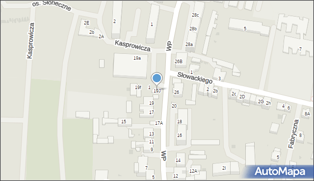 Barczewo, Wojska Polskiego, 19J, mapa Barczewo