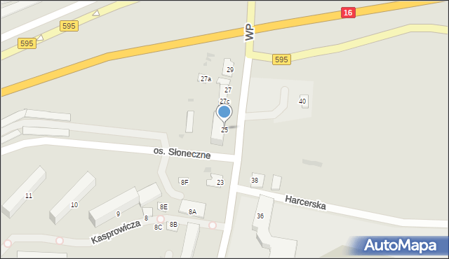 Barczewo, Wojska Polskiego, 25, mapa Barczewo