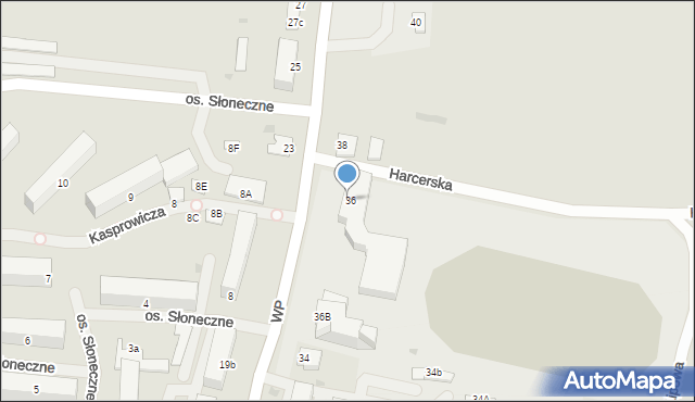 Barczewo, Wojska Polskiego, 36a, mapa Barczewo