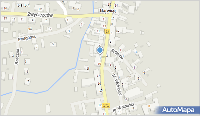 Barwice, Wojska Polskiego, 1, mapa Barwice