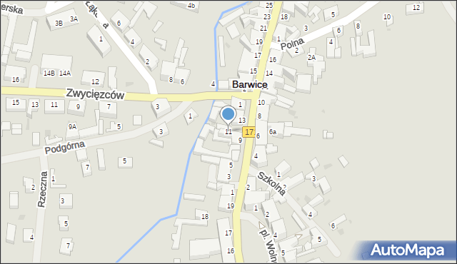 Barwice, Wojska Polskiego, 11, mapa Barwice