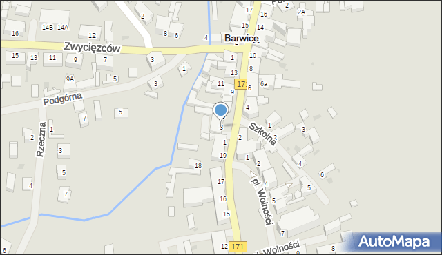 Barwice, Wojska Polskiego, 3, mapa Barwice