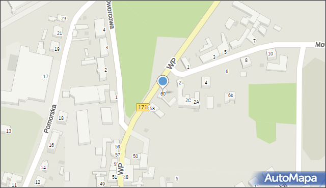 Barwice, Wojska Polskiego, 60, mapa Barwice