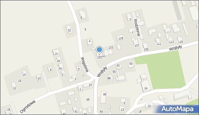 Batowice, Wojtyły Karola, 101, mapa Batowice
