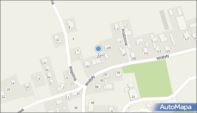 Batowice, Wojtyły Karola, 103, mapa Batowice