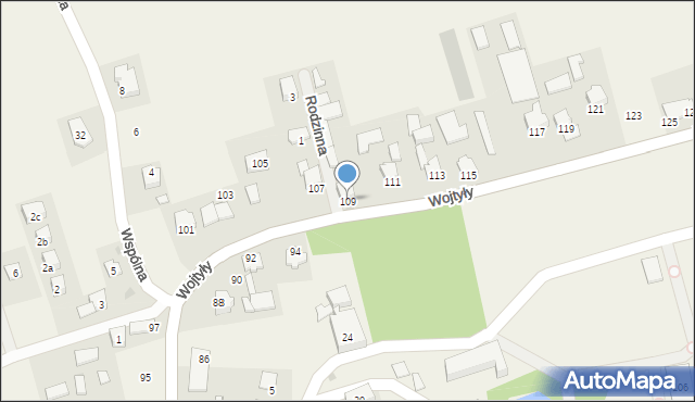 Batowice, Wojtyły Karola, 109, mapa Batowice