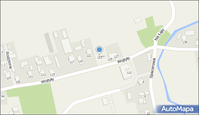 Batowice, Wojtyły Karola, 123, mapa Batowice