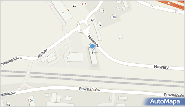 Batowice, Wojtyły Karola, 8, mapa Batowice
