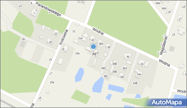 Bedoń Przykościelny, Wodna, 38E, mapa Bedoń Przykościelny