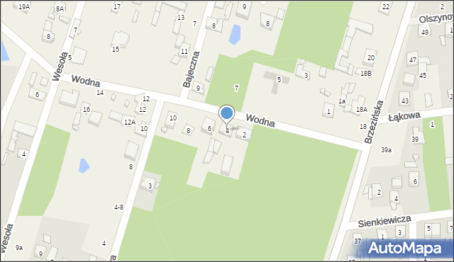 Bedoń Przykościelny, Wodna, 4, mapa Bedoń Przykościelny