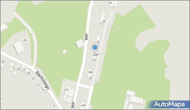 Będzin, Wojska Polskiego, 20A, mapa Będzin