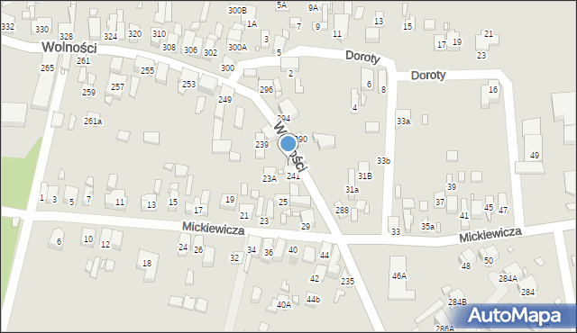 Będzin, Wolności, 243, mapa Będzin