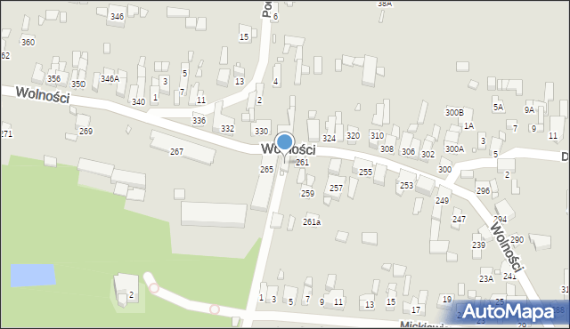 Będzin, Wolności, 263, mapa Będzin