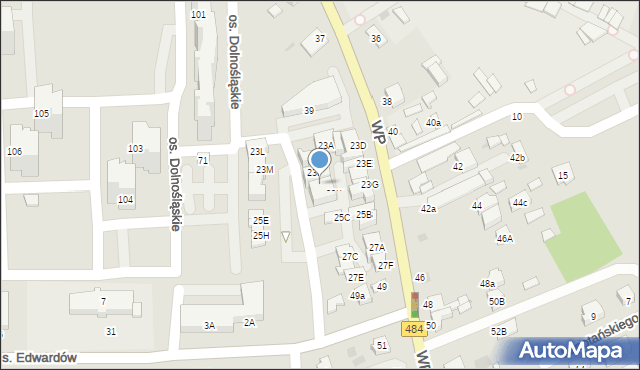 Bełchatów, Wojska Polskiego, 23J, mapa Bełchatów