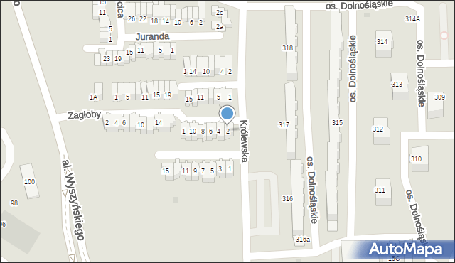 Bełchatów, Wołodyjowskiego Michała, 2, mapa Bełchatów