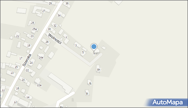 Biadacz, Wolności, 7, mapa Biadacz