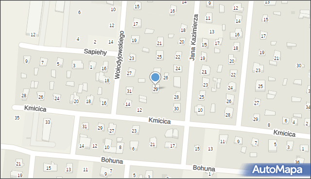 Biała, Wołodyjowskiego Michała, 29, mapa Biała