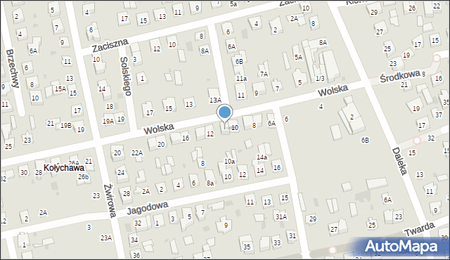 Biała Podlaska, Wolska, 10a, mapa Białej Podlaskiej