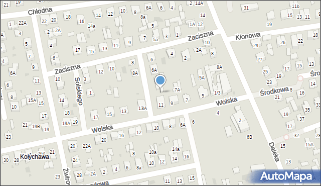 Biała Podlaska, Wolska, 11a, mapa Białej Podlaskiej