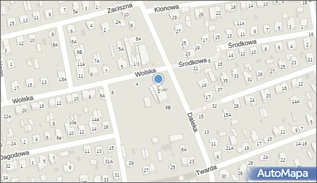 Biała Podlaska, Wolska, 2, mapa Białej Podlaskiej