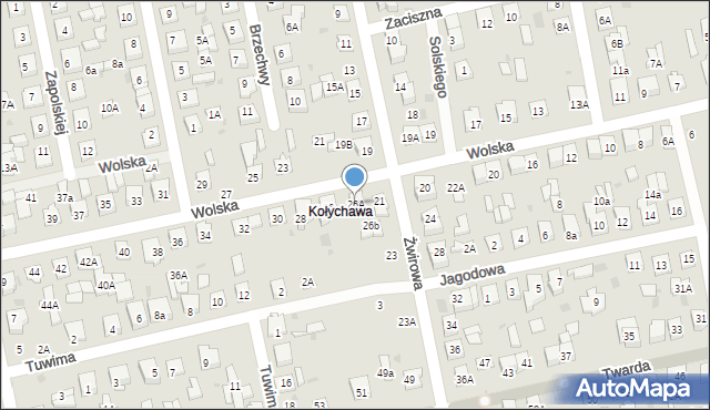 Biała Podlaska, Wolska, 26A, mapa Białej Podlaskiej