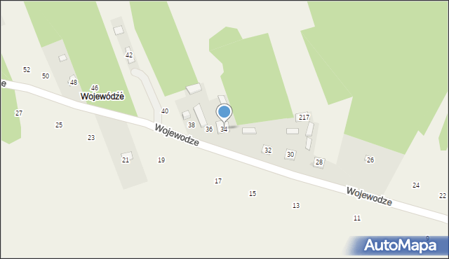 Biała Wielka, Wojewodze, 34, mapa Biała Wielka
