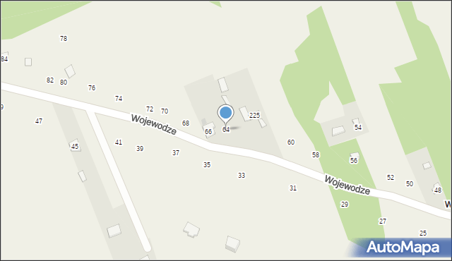Biała Wielka, Wojewodze, 64, mapa Biała Wielka