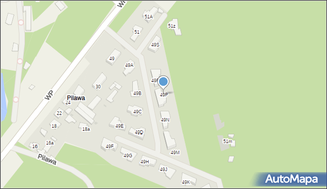 Białobrzegi, Wojska Polskiego, 49P, mapa Białobrzegi
