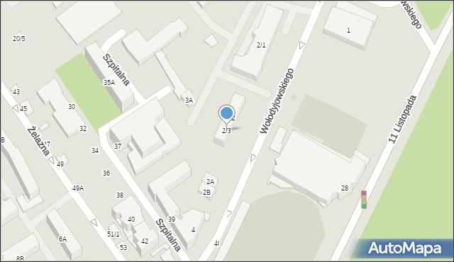 Białystok, Wołodyjowskiego Michała, 2/3, mapa Białegostoku