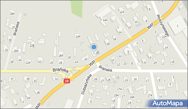 Bielsk Podlaski, Wojska Polskiego, 22, mapa Bielsk Podlaski