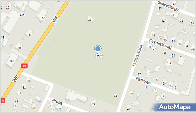 Bielsk Podlaski, Wojska Polskiego, 25, mapa Bielsk Podlaski