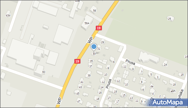 Bielsk Podlaski, Wojska Polskiego, 33, mapa Bielsk Podlaski