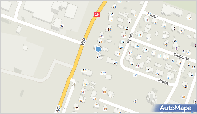 Bielsk Podlaski, Wojska Polskiego, 47, mapa Bielsk Podlaski