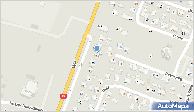 Bielsk Podlaski, Wojska Polskiego, 53, mapa Bielsk Podlaski