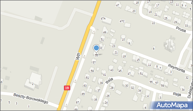 Bielsk Podlaski, Wojska Polskiego, 55, mapa Bielsk Podlaski