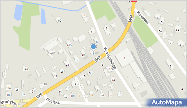 Bielsk Podlaski, Wojska Polskiego, 8, mapa Bielsk Podlaski