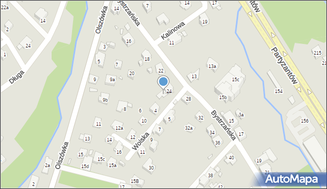 Bielsko-Biała, Wolska, 2a, mapa Bielsko-Białej