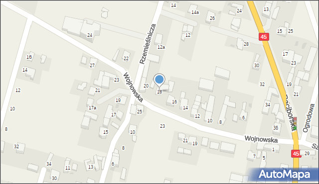 Bieńkowice, Wojnowska, 18, mapa Bieńkowice