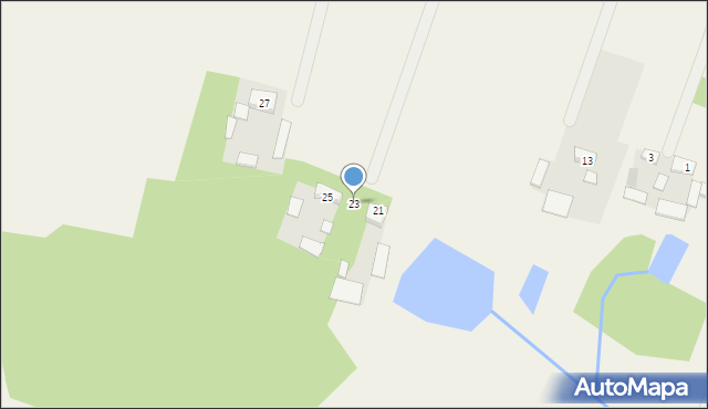 Biernik, Woskowa, 23, mapa Biernik