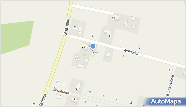 Bieszkowice, Wolności, 2, mapa Bieszkowice