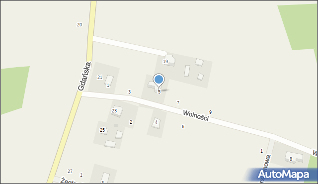 Bieszkowice, Wolności, 5, mapa Bieszkowice